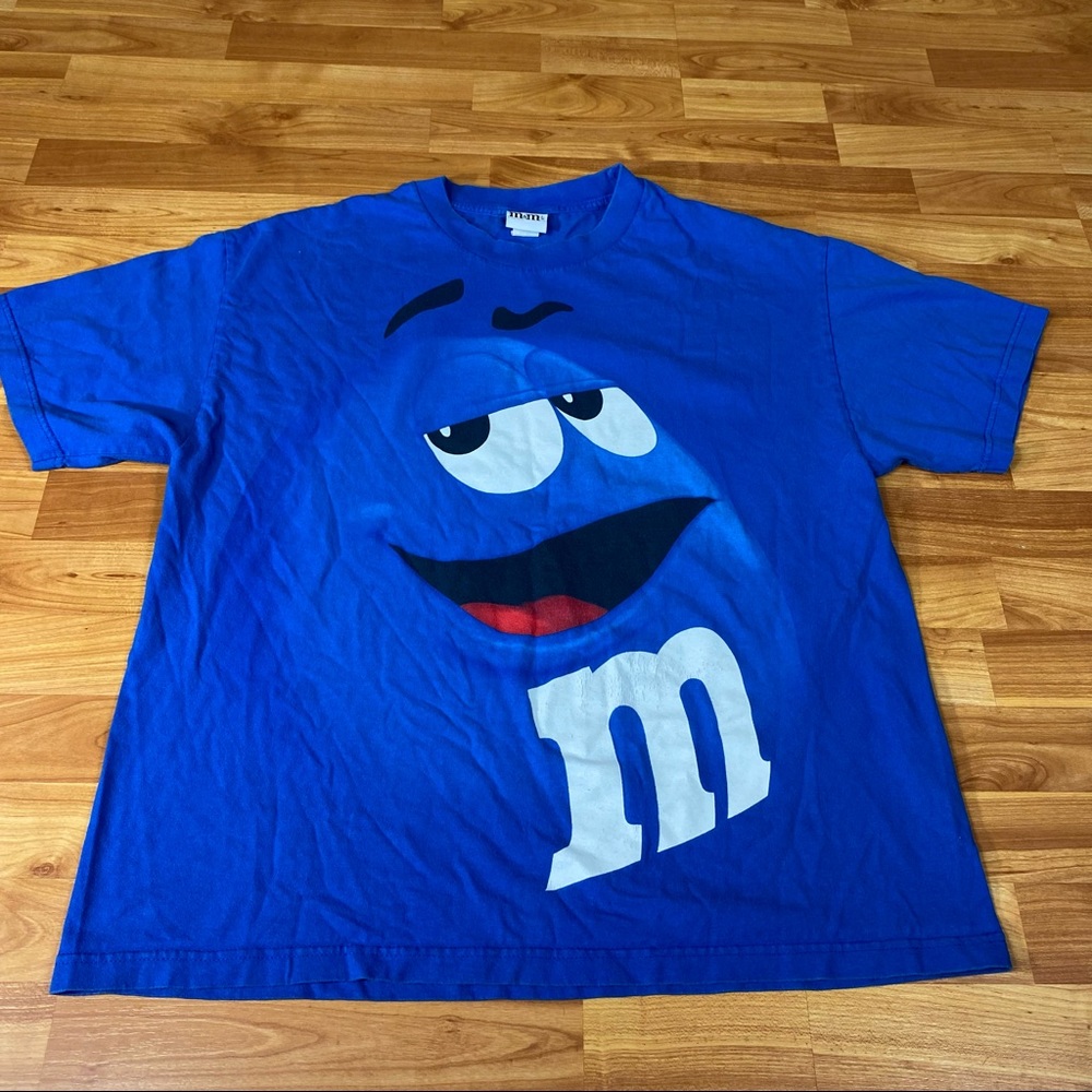 Vintage Blue M&M’s Big‎ Graphic T-Shirt Mens size XL